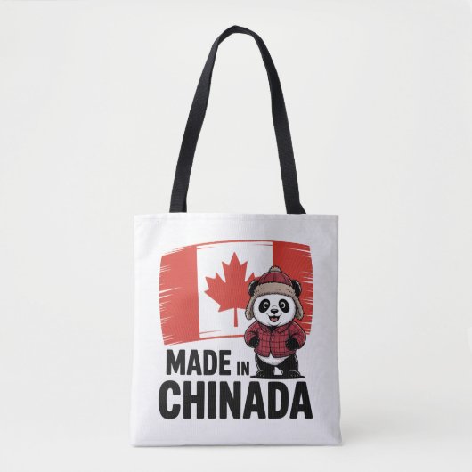 チャイナダ製パンダ - 中国系カナダ人 トートバッグ (正面)