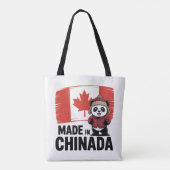 チャイナダ製パンダ - 中国系カナダ人 トートバッグ (裏面)