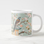 チャイナ風鳥と花のマグカップ(サージとピーチ) ジャンボコーヒーマグカップ (右)
