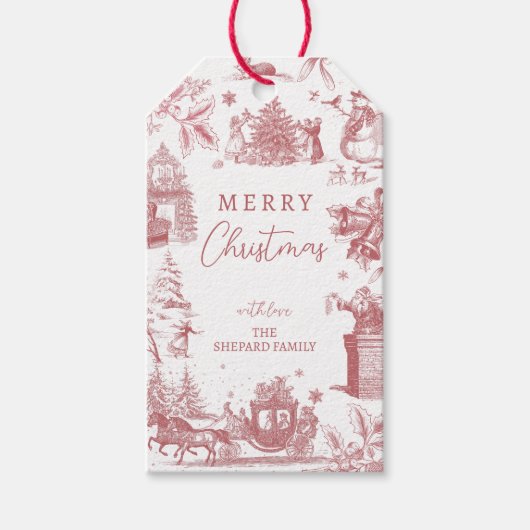 チャイニーズ風クリスマスパーティー ギフトタグ (正面)