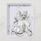 チャイニーズ・クレステッド・ブルー NB 招待状 (正面/裏面)