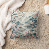 チャイノアイセリーさくらんぼ花咲きガーデンパゴダパターン クッション (ブランケット)