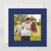 チャイノアイセリーアジア影響海軍ブルーホワイトフローラ セーブザデート (裏面)