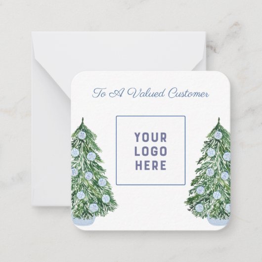 チャイノアイセリーシック会社のロゴメリークリスマス ノートカード (正面)