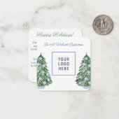 チャイノアイセリーシック会社のロゴメリークリスマス ノートカード (正面/裏面インサイチュ)