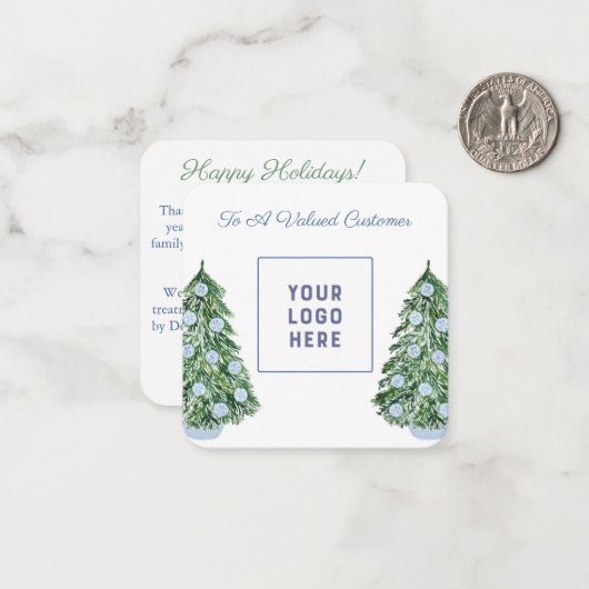 チャイノアイセリーシック会社のロゴメリークリスマス ノートカード (正面/裏面インサイチュ)