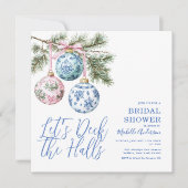 チャイノアイセリーデッキザホールズクリスマスブライダルシャワー 招待状 (正面)