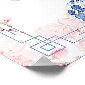 チャイノアイセリーピンクさくらんぼブロッサムウェルカムサイン ポスター (角)