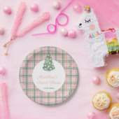 チャイノアイセリーピンクグリーンクリスマスウェディングシャワー ペーパープレート (パーティー)