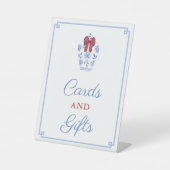 チャイノアイセリーホリデーズウェディングシャワーカード&ギフト 台座サイン (正面)