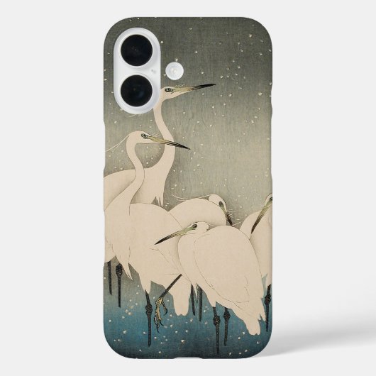チャイノイズリー 白鷺 冬の雪 パターン Case-Mate iPhoneケース (裏面)