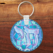 チャイブルー キーホルダー (正面)