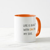 チャイマグカップ、チャイ用マグカップ、チャイおもしろいマグカップ、おもしろマグカップ マグカップ (正面右)