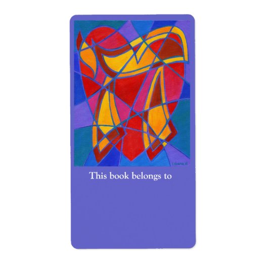 チャイモザイクIV蔵書票ラベル ラベル (正面)