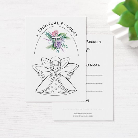 チャイルズエンジェルスピリチュアルブーケ祈りの言葉カード (デスク)