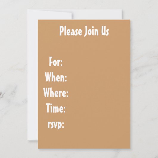 チャイルズサンドキャッスルビーチパーティの招待状 招待状 (裏面)