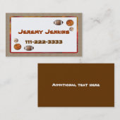 チャイルズスポーツの通話カード コーリングカード (正面/裏面)