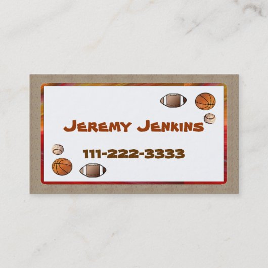 チャイルズスポーツの通話カード コーリングカード (正面)