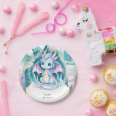 チャイルズドラゴンお洒落誕生日 ペーパープレート (パーティー)
