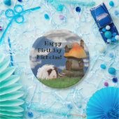 チャイルズハッピーバースデーギニアピグマッシュルームハウス ペーパープレート (パーティー)