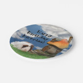 チャイルズハッピーバースデーギニアピグマッシュルームハウス ペーパープレート (アングル)