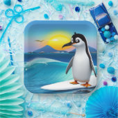 チャイルズバースデーパーティペンギンサーフィン ペーパープレート (パーティー)