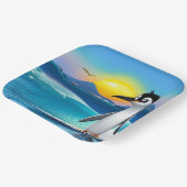 チャイルズバースデーパーティペンギンサーフィン ペーパープレート (傾斜あり)