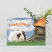 チャイルズバースデーパーティーギニアピッグマッシュルームハウス 招待状 (スタンド正面)