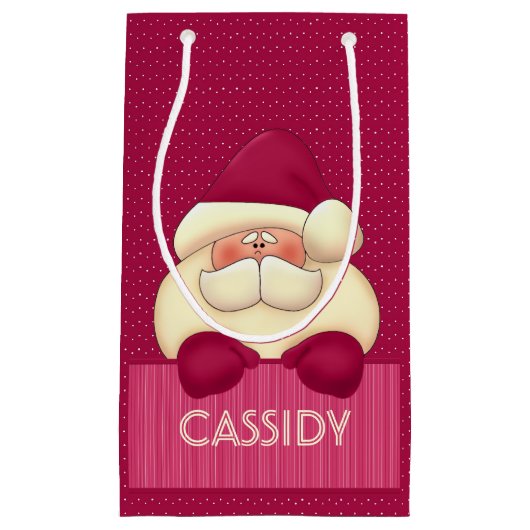 チャイルズピンクサガーリーンタと水玉模様 スモールペーパーバッグ (正面)