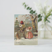 チャイルズフェンスクリスマスツリーウィンターコテージ シーズンポストカード (スタンド正面)