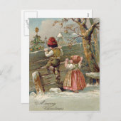 チャイルズフェンスクリスマスツリーウィンターコテージ シーズンポストカード (正面/裏面)