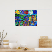 チャイルズプラデッツ宇宙シャトルワールド海ビーチ ポスター (キッチン)