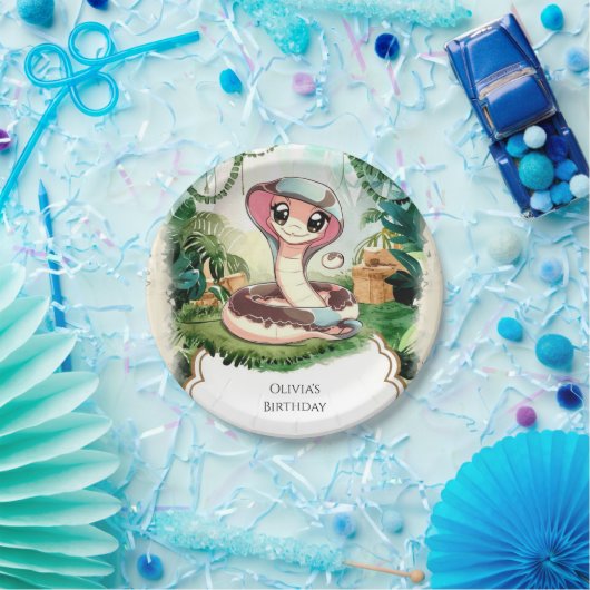 チャイルズマジカルスネーク誕生日 ペーパープレート (パーティー)