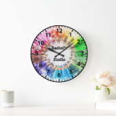 チャイルズルームガールズルームドーターアーティスト ラージ壁時計 (ホーム)