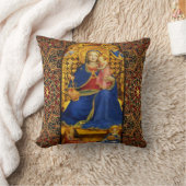 チャイルドとエンジェルズバイフラアンジェリコとのヴァージン クッション (ブランケット)