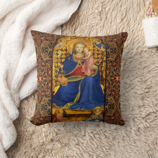 チャイルドとエンジェルズバイフラアンジェリコとのヴァージン クッション (ブランケット)