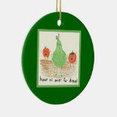 チャイルドアート、グリーン セラミックオーナメント (右)