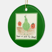 チャイルドアート、グリーン セラミックオーナメント (左)