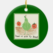 チャイルドアート、グリーン セラミックオーナメント (裏面)