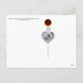 チャイルドイエス，アンティーククリスマスハート紙彫刻 シーズンポストカード (裏面)