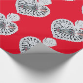 チャイルドイエス，アンティーククリスマスハート紙彫刻 ラッピングペーパー (角)