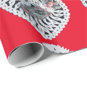 チャイルドイエス，アンティーククリスマスハート紙彫刻 ラッピングペーパー (ロールコーナー)