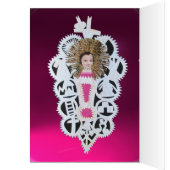 チャイルドイエス，アンティーククリスマス紙彫刻 (内側 (左))