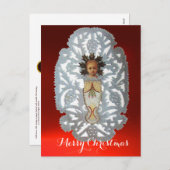 チャイルドイエス,アンティーククリスマス紙彫刻 シーズンポストカード (正面/裏面)