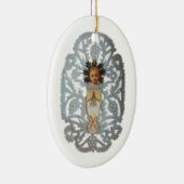 チャイルドイエス，アンティーククリスマス紙彫刻 セラミックオーナメント (右)