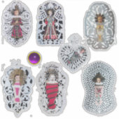 チャイルドイエズス、アンティーククリスマス紙彫刻 シール (正面)