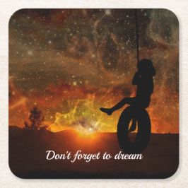 チャイルドインタイヤスイング紙コースター スクエアペーパーコースター