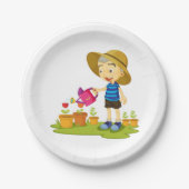 チャイルドウォーターリングプラントガーデン紙プレート ペーパープレート (正面)