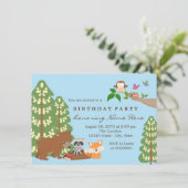チャイルドウッドランド誕生日パーティー 招待状 (スタンド正面)