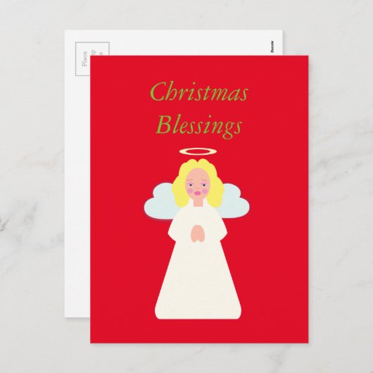 チャイルドエンジェル(ハート翼とハロー) シーズンポストカード (正面/裏面)